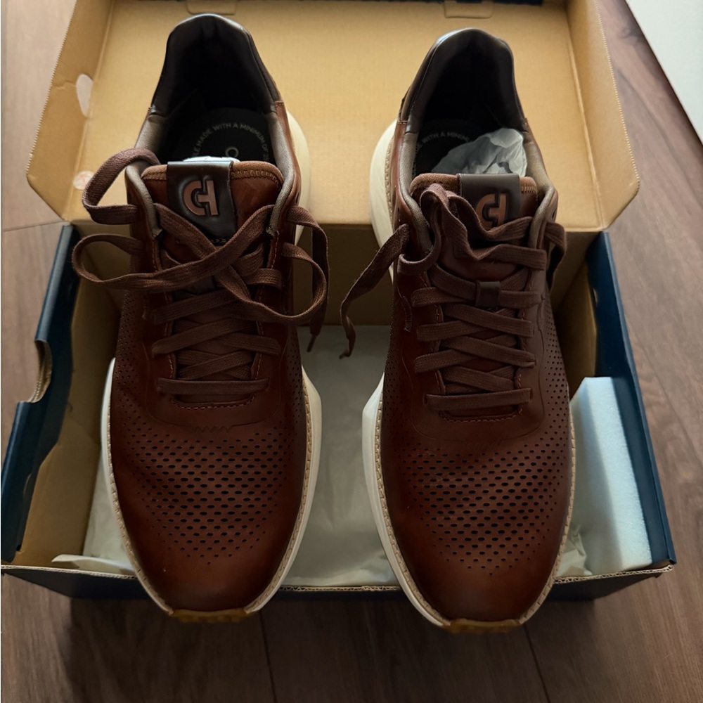 Cole Haan Men's Brown Leather Sneakers
